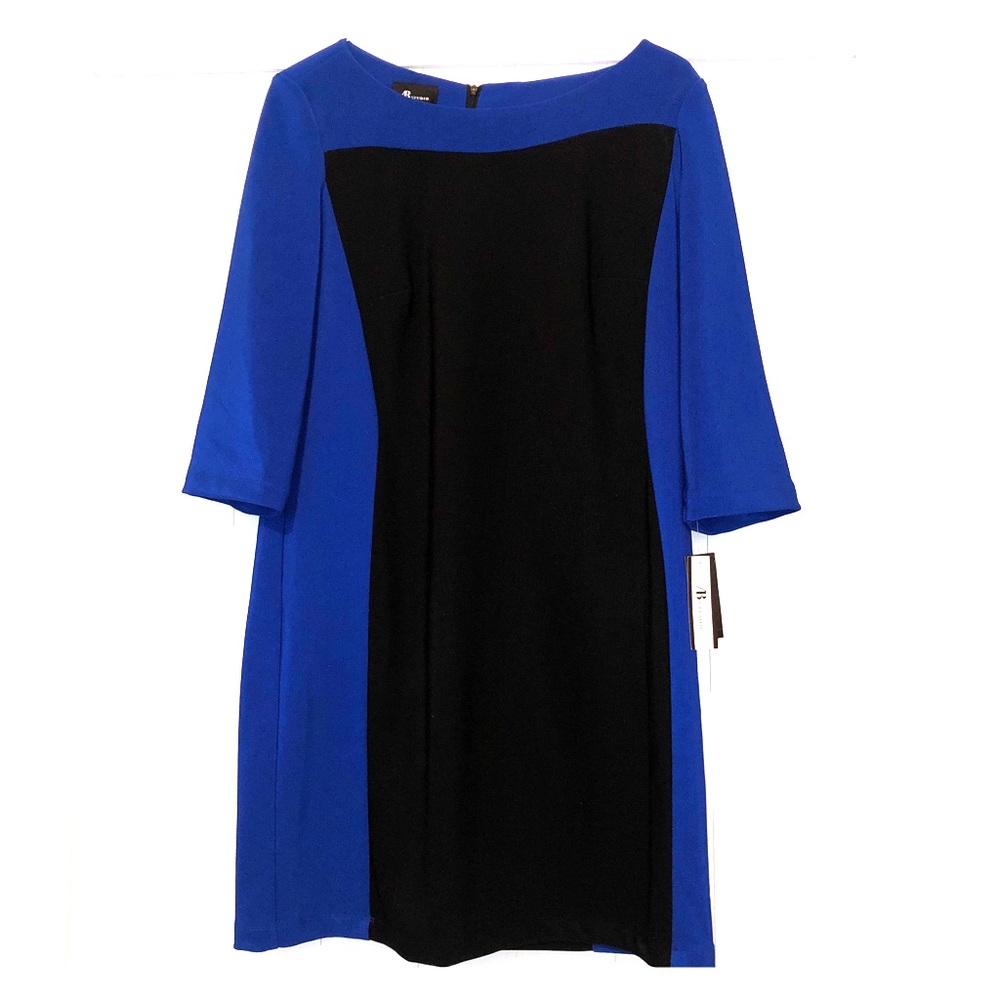 Stretch black and blue dress